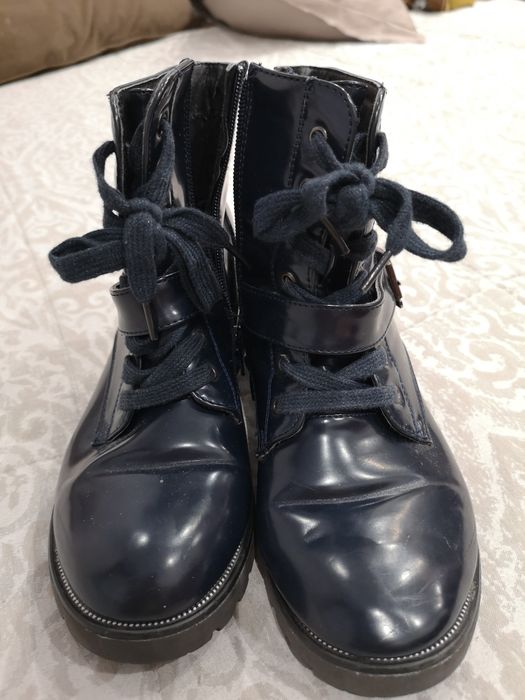 Botins menina tam 35 azul marinho