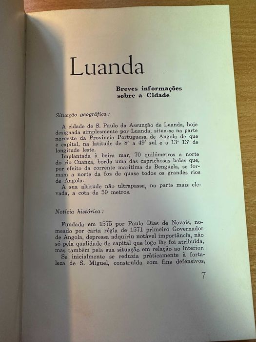 Luanda - ano de 1959 - edição trilíngue