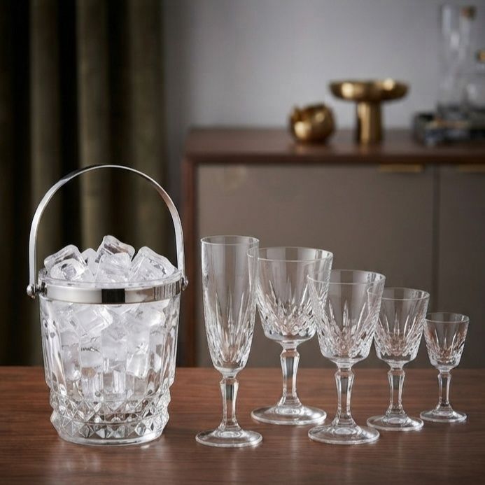 Serviço de Cristal Francês Cristal d'Arques de 50 Peças, anos 70