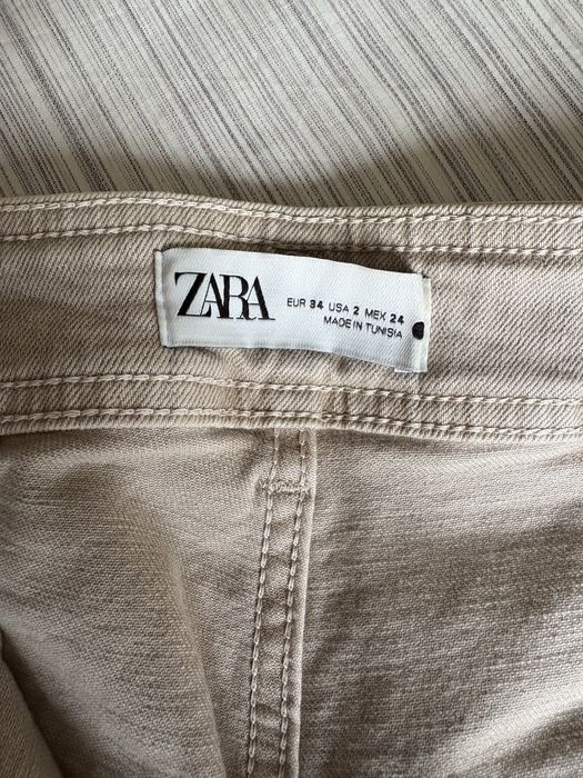 Calças culotte bege Zara
