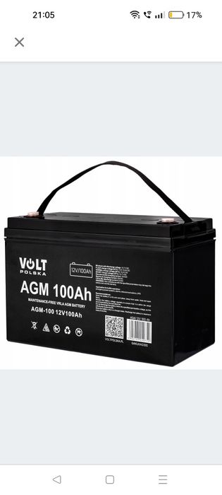 Akumulator AGM VRLA 12V 100Ah kamper przyczepa bus UPS zasilanie awaryjne