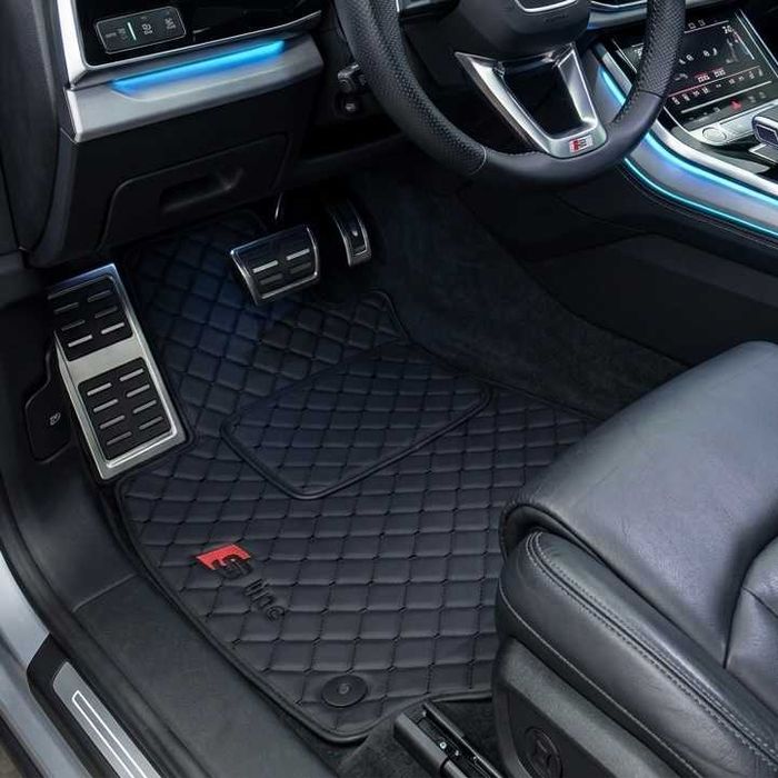 NEW! Кожаные автокилимки Premium, Салон + багажник, коврики в авто