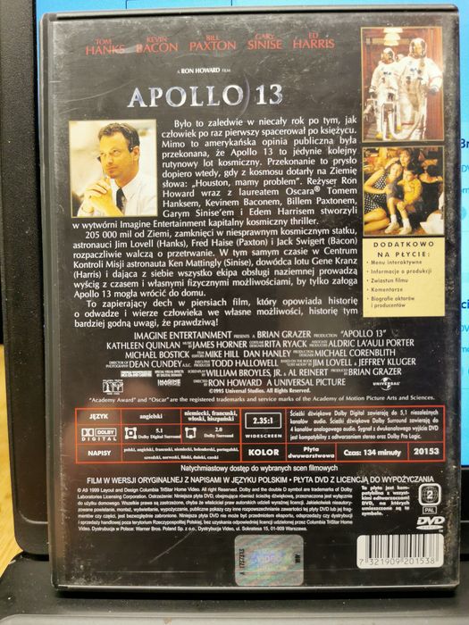DVD Apollo 13 1995 Tom Hanks