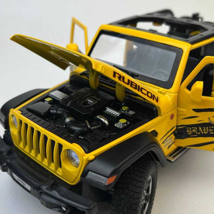 Металева Колекційна модель 1:24 Jeep Wrangler з підсвіткою фар, звуком