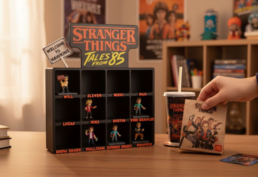 Поличка стенд для фігурок Stranger Things McDonald’s | Органайзер для фвгуррк Дивні Дива Макдональдс
