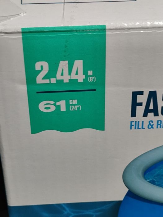 Piscina Bestway 2,44m diâmetro, 61 cm altura- montagem rápida
