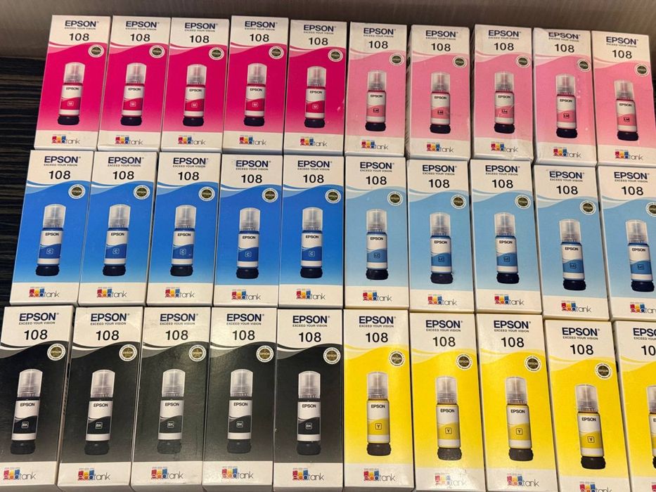 Оригінальна фарба EPSON 108. Термін придатності 2029 р.
