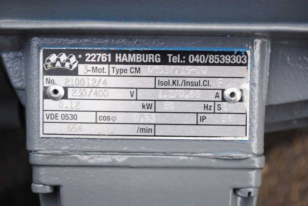 Motoreduktor kątowy 0.12kw. 1,84obr./min. GM063B1315/16
