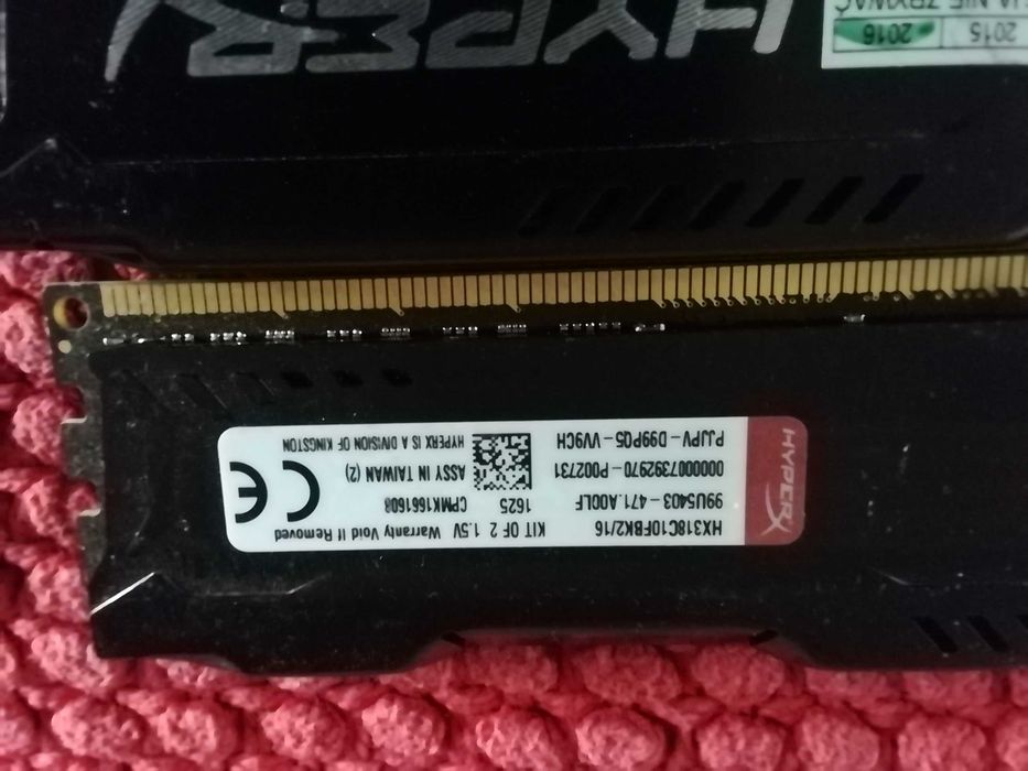 Pamięć 16 GB RAM DDR3, Kingston Fury HyperX.