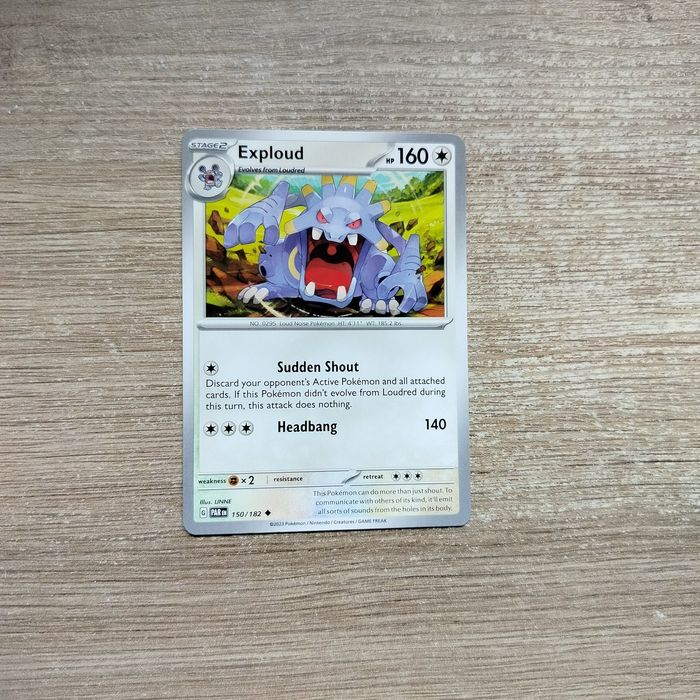 Karta pokemon Exploud z zestawu Paradox Rift
