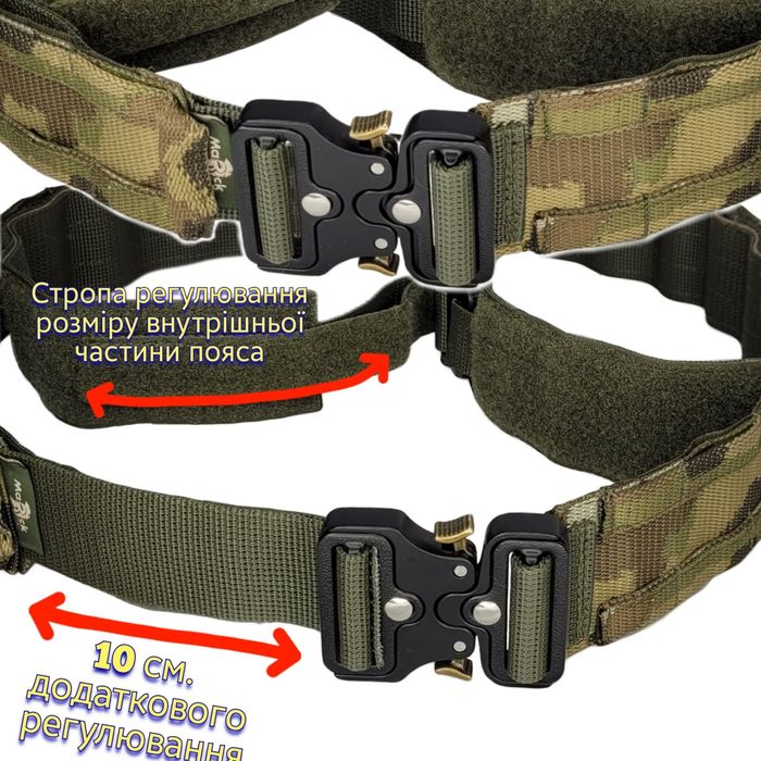 Тактичний пояс на липучці зі швидким скидом мультикам. РПС, WARBELT