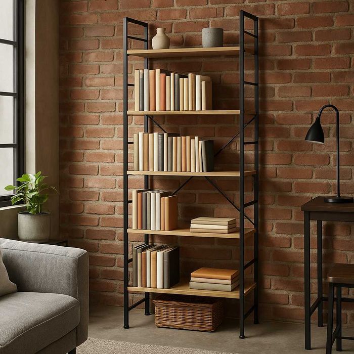 Nowy Regał na Książki Loftowy Metalowy Do Salonu Biura Pokoju Wysyłka