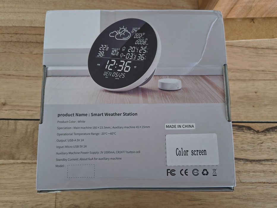 Stacja pogody WIFI TUYA SMART 3x czujnik