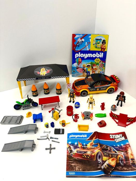 Playmobil Stunt show 70551 playmobil 70552 kaskaderski namiot serwisow