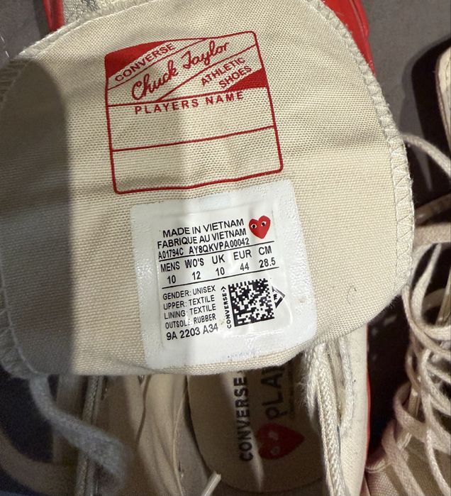 кеди чоловічі Converse x Comme des Garçons