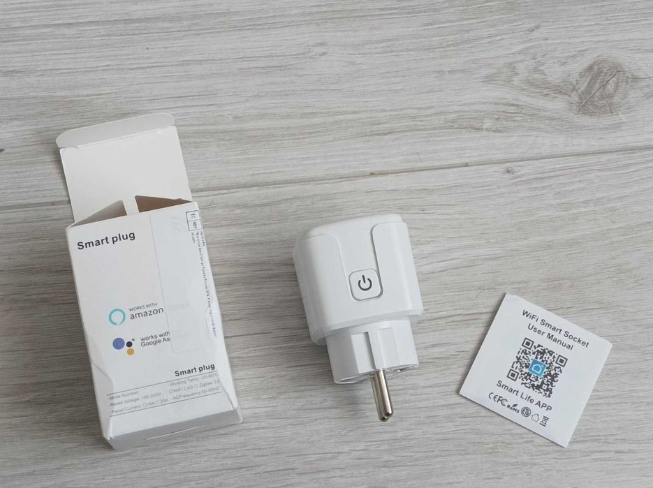 Smart Wi-Fi розетка EU 20A — дистанційне вмикання + таймер + монітор