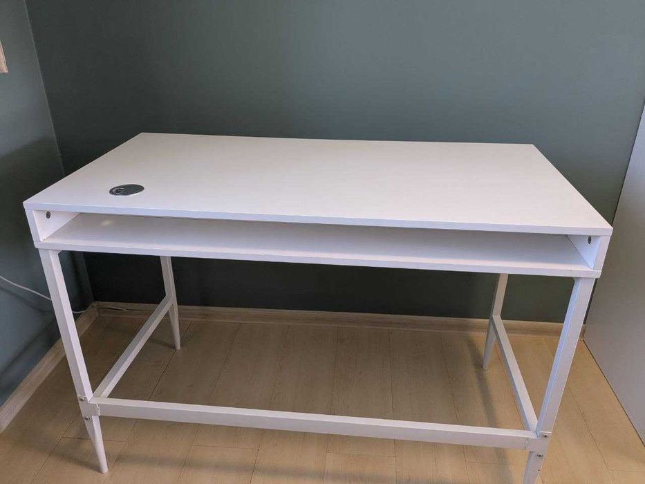 Biurko Doris 110x55 (biały mat / dąb)