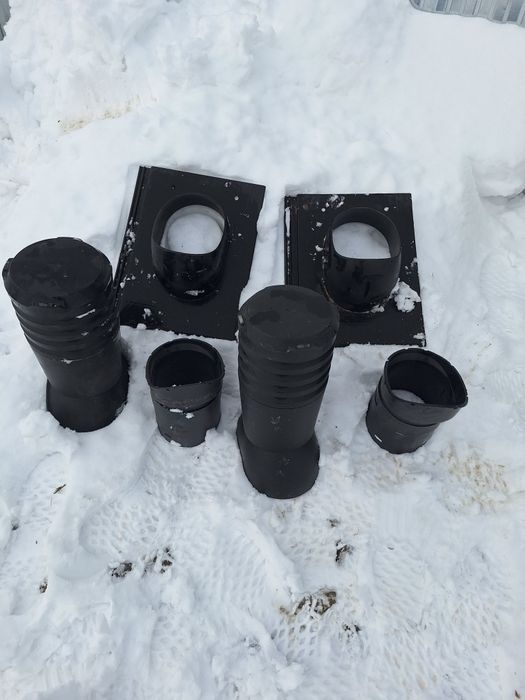 2 szt kominek wentylacyjny pcv do dachówki płaskiej Krono Plast fi 150