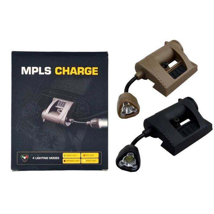 Тактический фонарь на шлем каску MPLS Charge 4LED Night Evolution: 590 ...