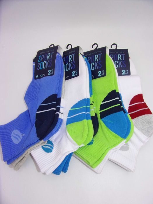 2x Skarpety męskie bawełniane , za kostka 43/46. Art 16202