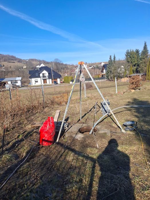 Czyszczenie studni , Montaż pompy,