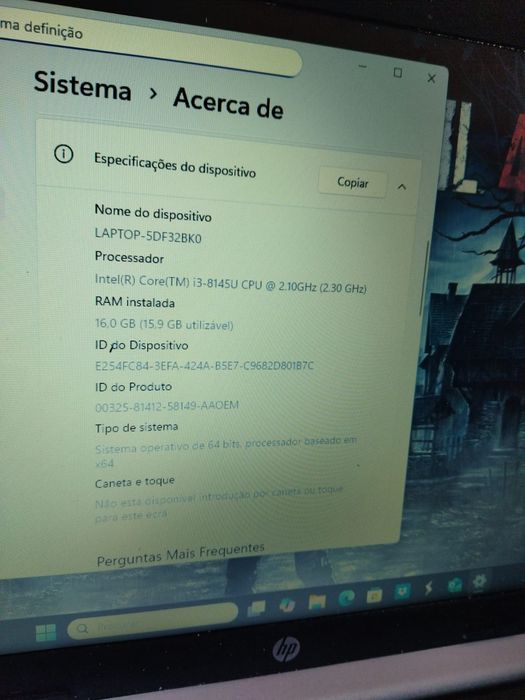 Portátil hp icore i3