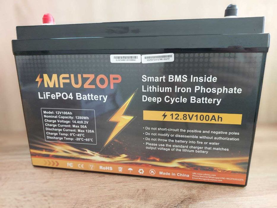 Aккумулятор LiFePO4 Batterie- 12V 100A літієва батарея BMS 100A Poland
