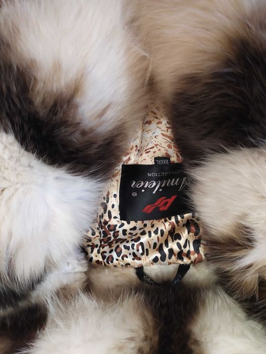 Шуба з  стриженого Кролика з Песцем