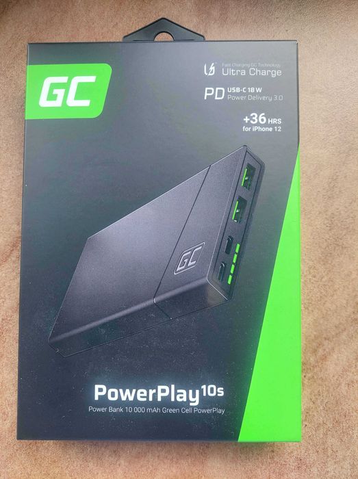 Powerbank Green Cell PowerPlay10S 10000 mAh czarny Parczew •