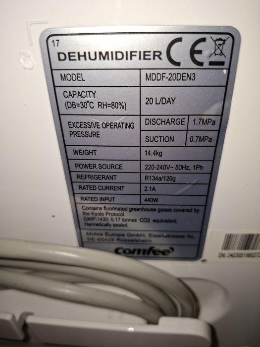 Осушитель воздуха 20литров