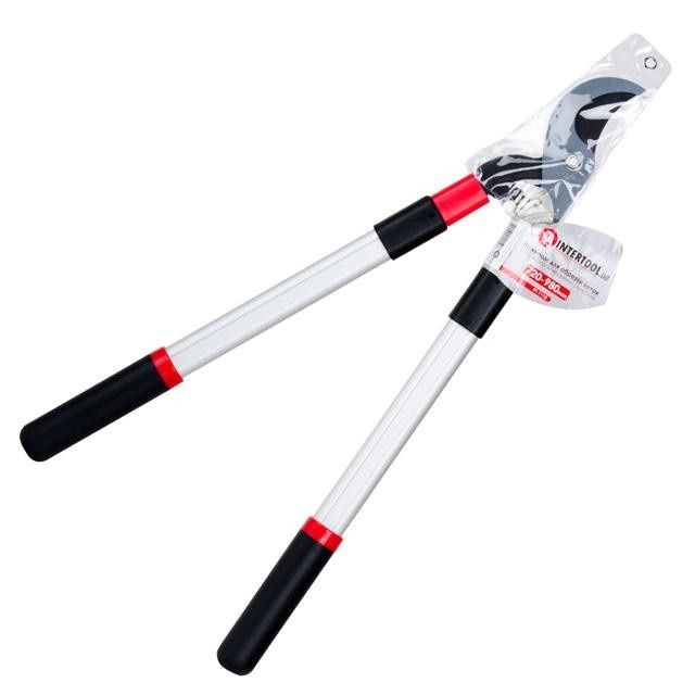 Сучкоріз для обрізання гілок з телескоп. ручками INTERTOOL FT-1115