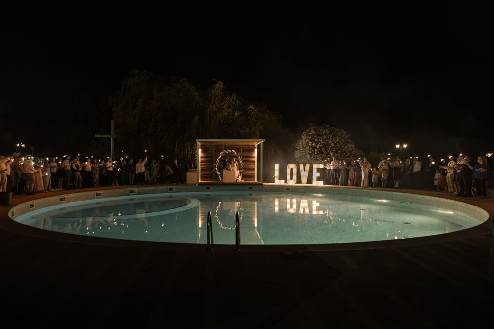 Letras iluminadas casamento