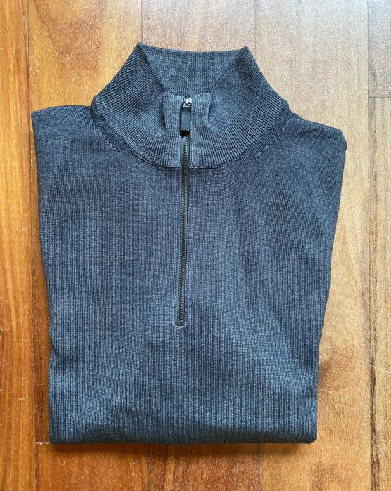 Michael Kors half-zip Extra Fine Merino Wool Sweater tamanho M