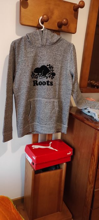 Sweatshrist Roots Kiss com bolsos cinzento e preto 13/14 anos