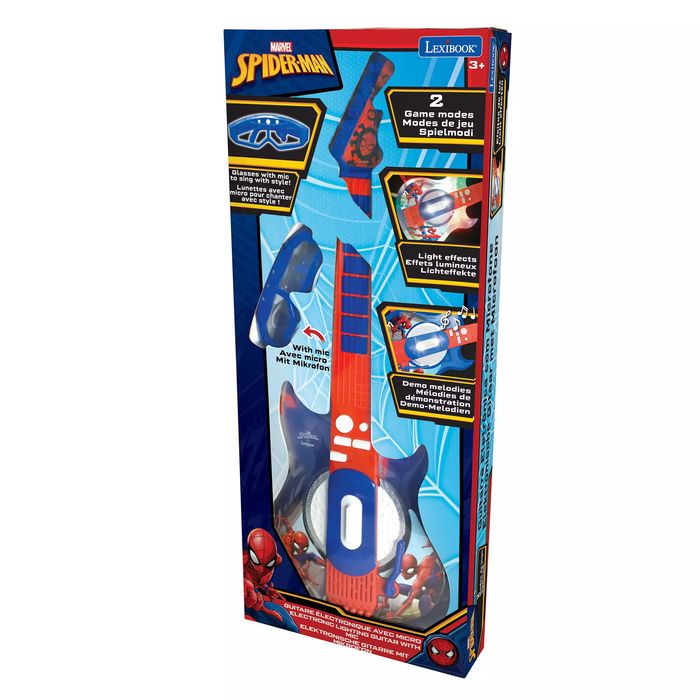 Gitara elektroniczna Spider-Man z okularami i mikrofonem K260SP. Lexibook. Nowy Produkt