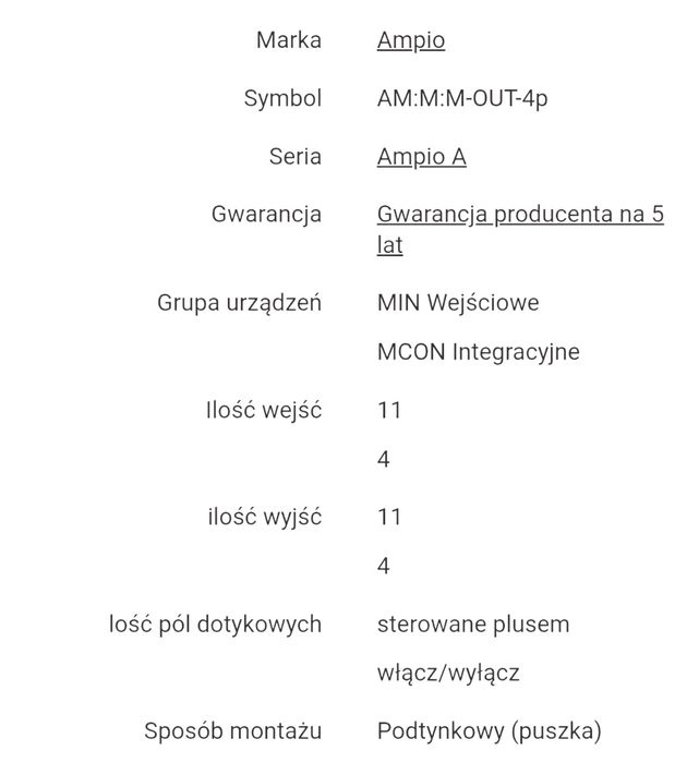 Moduł z 4 napięciowymi wejściami i wyjściami analogowymi, M-OUT-4p