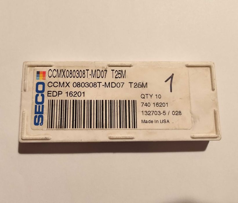 Płytka skrawająca CNC Seco CCMX 080308T-MD07 EDP 16201 T25M 10szt
