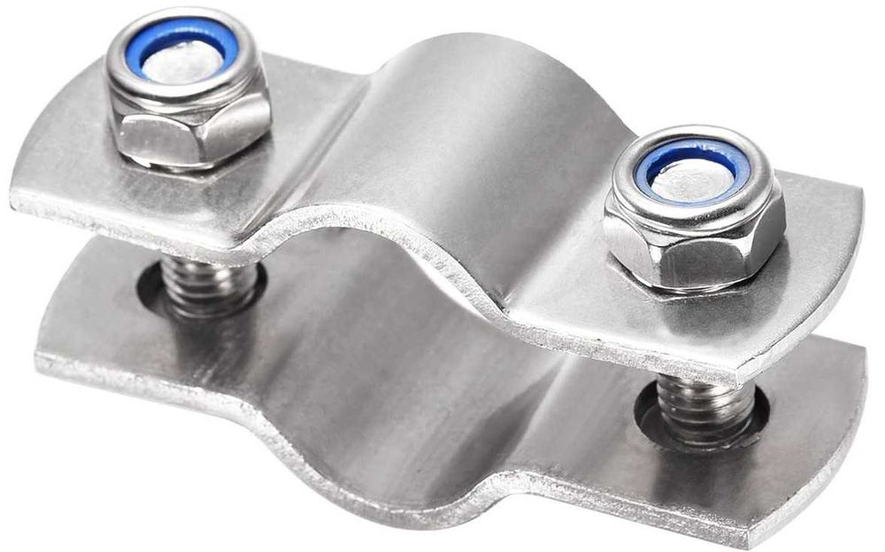 Obejma do rur, stal nierdzewna 27mm 2 sztuki Sourcing map