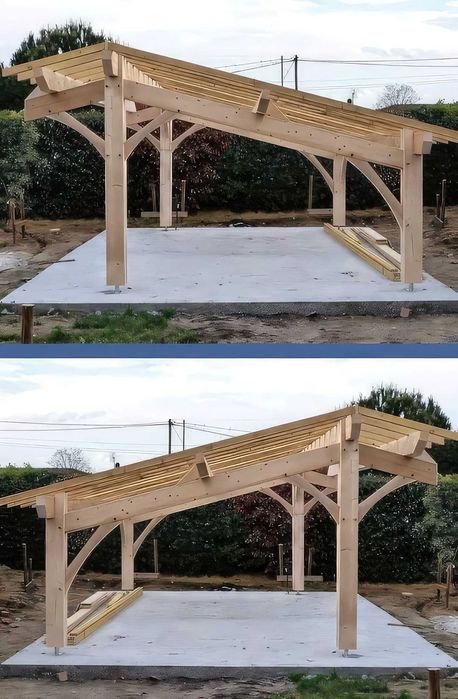 Carport, wiaty garażowe, drewniane, samochodowe, altany, zadaszenia.