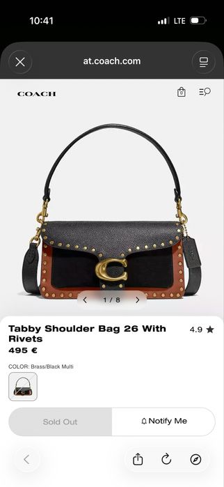 Сумка Coach Tabby 26 With Rivets