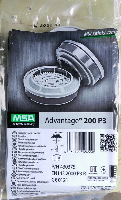 Filtro de combinação MSA A2-P3 para Advantage 200, 2 peças