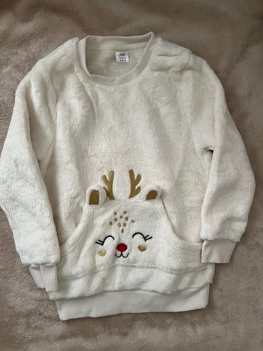 Biała bluza z jelonkiem 110