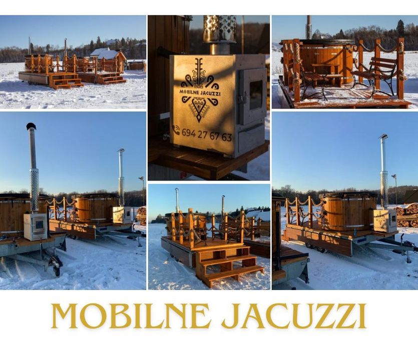 Mobilna balia bania jacuzzi mobilna sauna wynajmę dowiozę Nowość