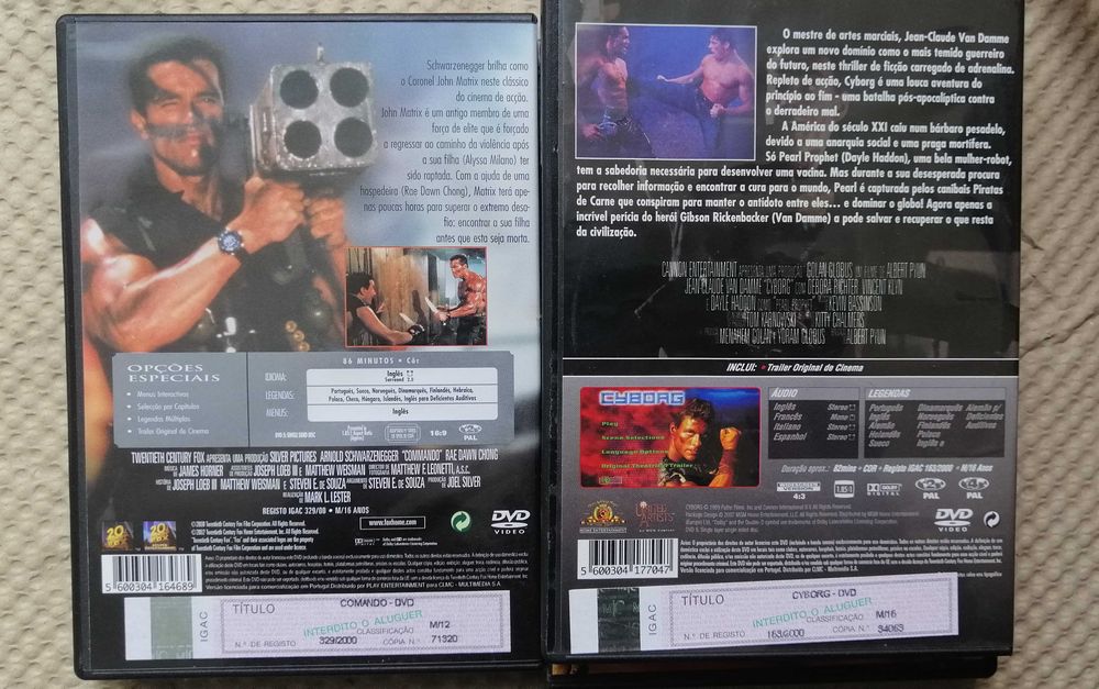 Comando Schwarzenegger Cyborg Van Damme