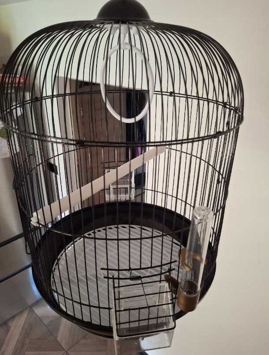 Klatka dla papugi kanarka mewki NOWA dla ptaków owalna SOLIDNA