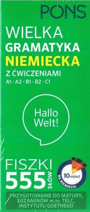Fiszki 555. Wielka gramatyka niemiecka z ćw. A1/C1 Pons praca zbiorowa