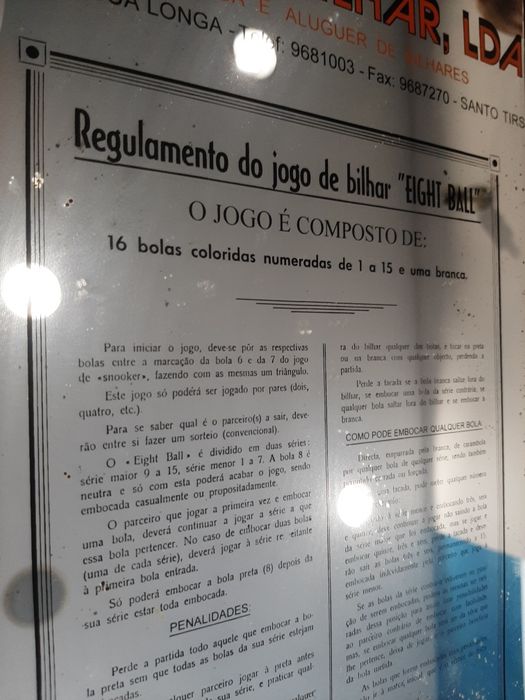 Relógio parede  bilhar vintage