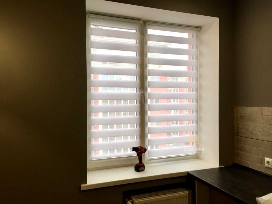 Ролети день ніч, жалюзи, римські, рулонні штори, тканинні жалюзі