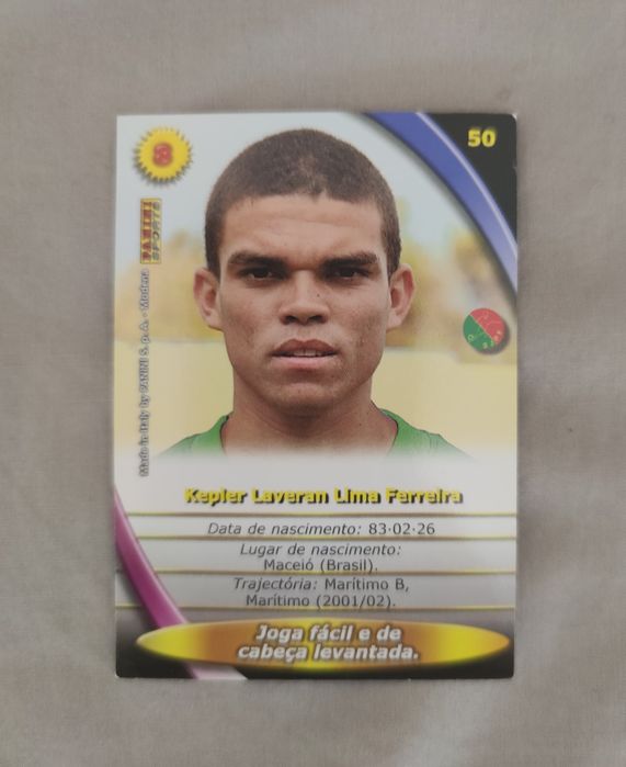 Panini Mega Craques Pepe Marítimo excelente estado