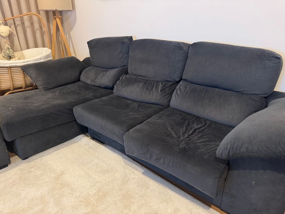 Sofá cinza, 3 lugares